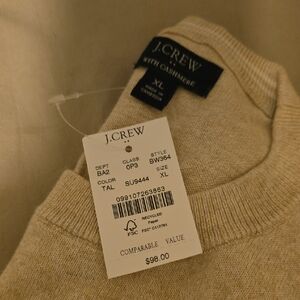 J. Crew Men's Cashmere Sweater - Cream